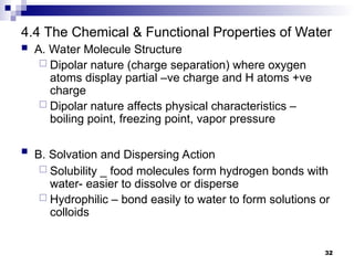 Chapter 4 Food Chemistry Functional Group and Water | PPT