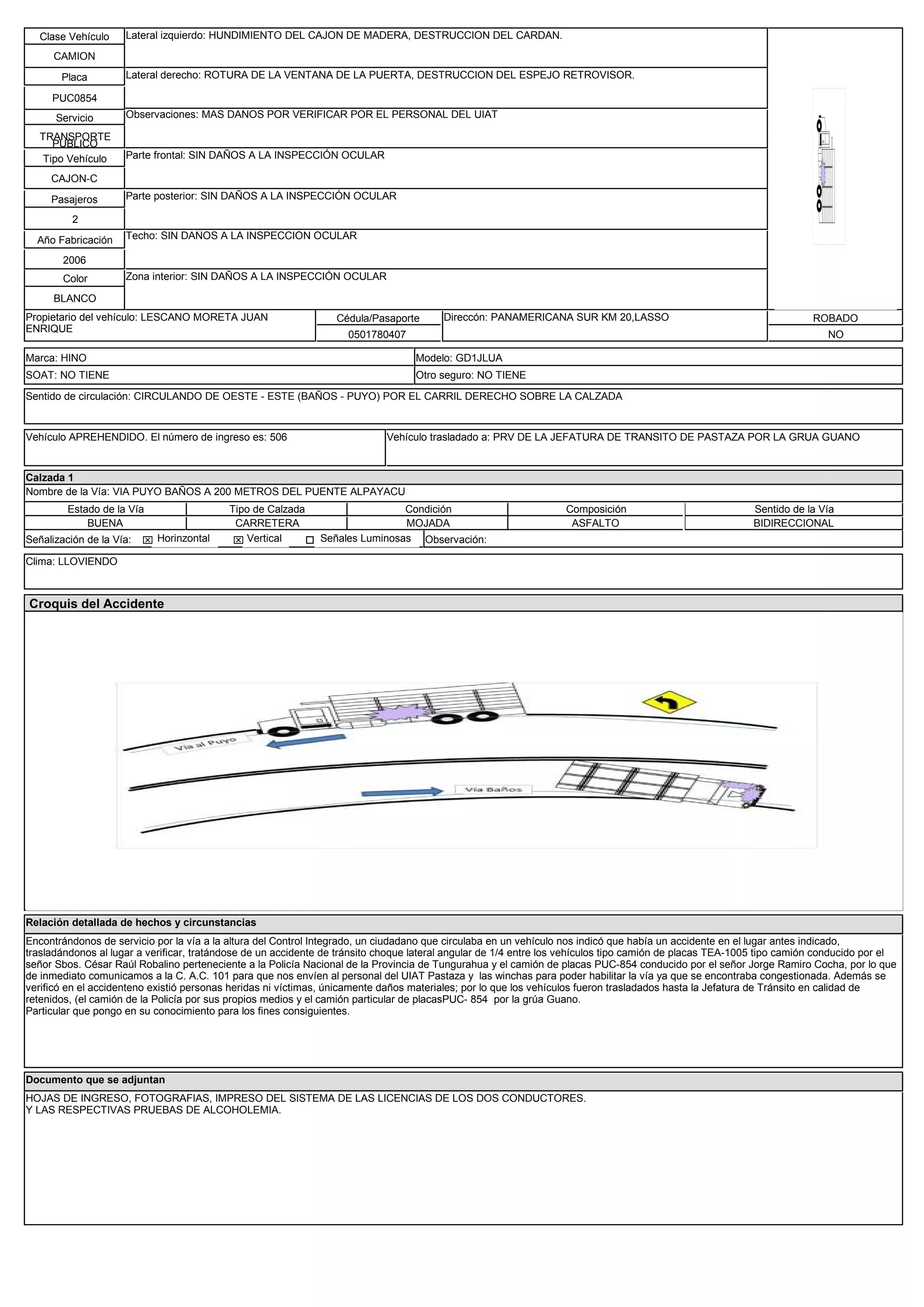 Choque lateral angular con volcamiento 1 4 | PDF