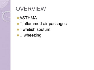 B - ronchodilators
(beta-adrenergics – Airway & smooth
muscles)
Types: (oral, inhaled, per neb)
Metered-Dose Inhaler
Dry p...