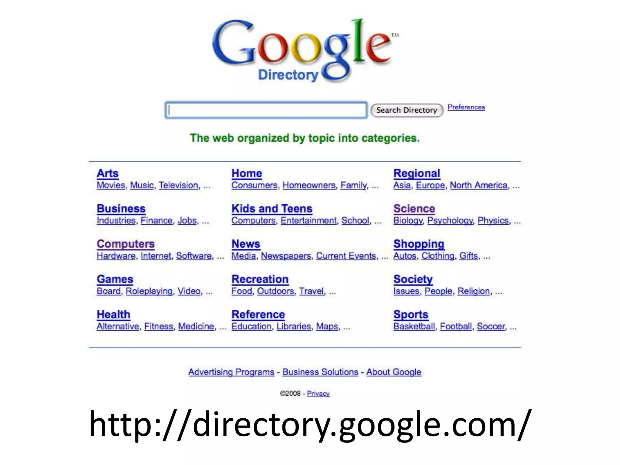 http://directory.google.com/
