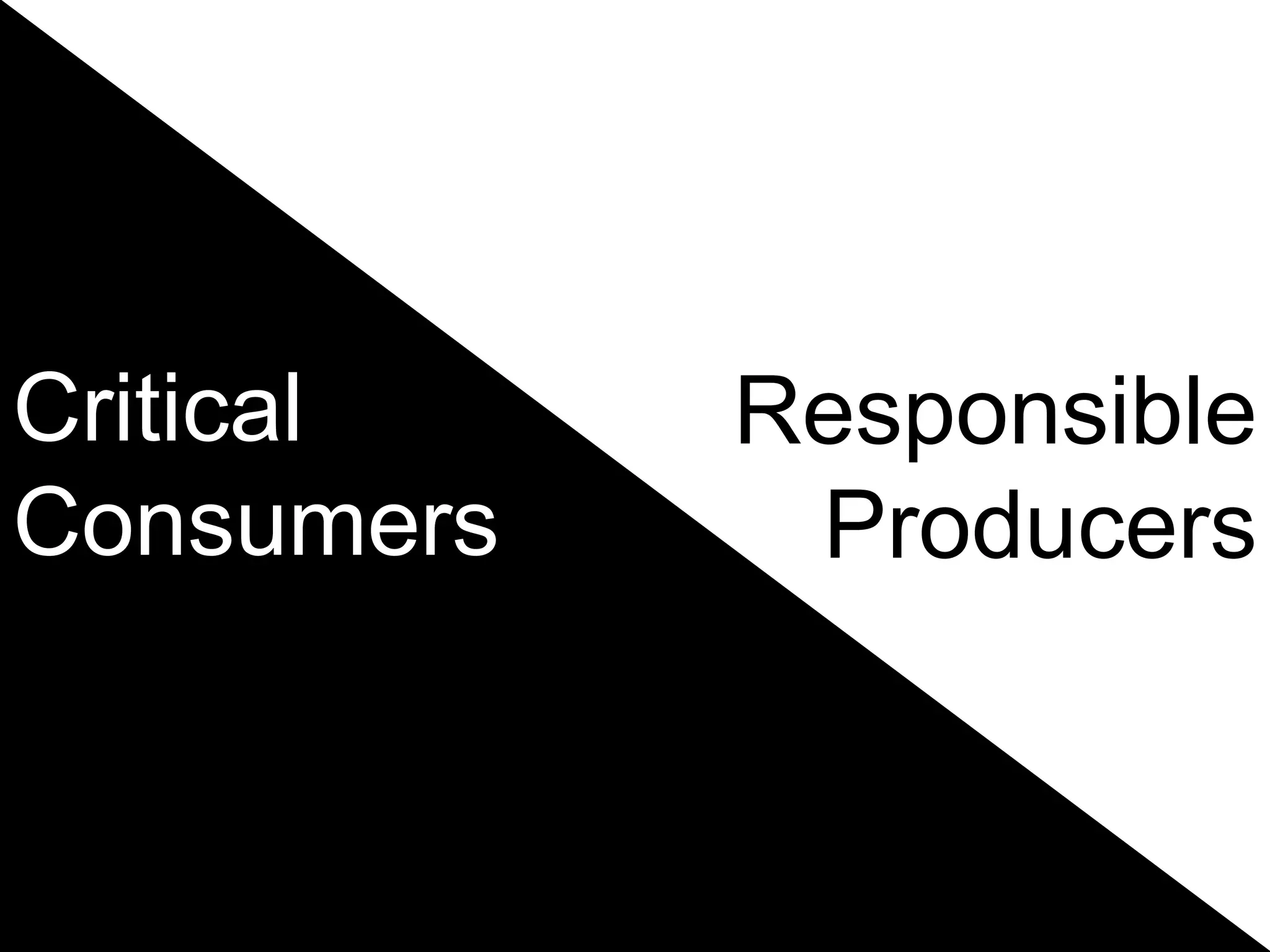 Critical ConsumersResponsibleProducers