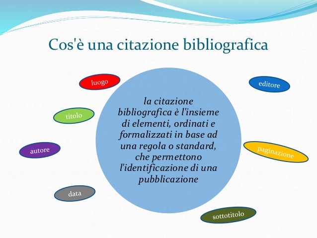 La citazione dei documenti e la compilazione della