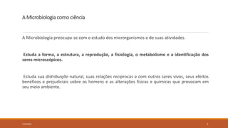 Classificação dos Organismos Vivos e Microbiologia: Estrutura Celular e ...