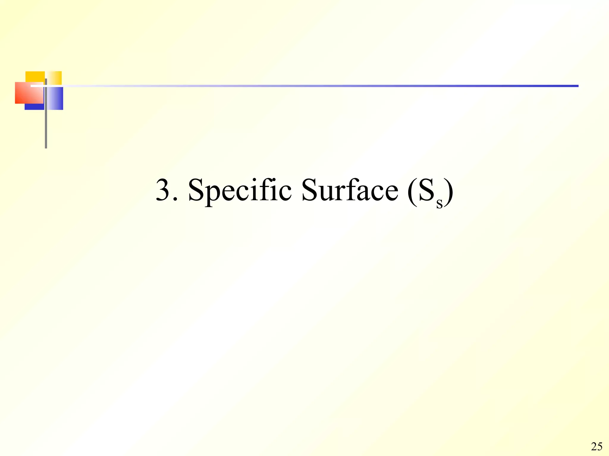 25
3. Specific Surface (Ss)
 