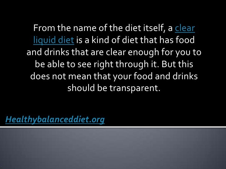 clear liquid diet foods