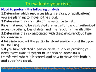 Cloud Computing Categories
1. Public cloud services, operated by a public cloud provider
software-as-a-service (SaaS), inf...