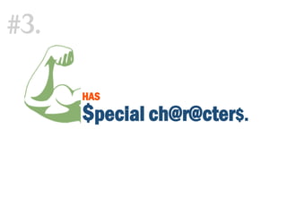 HAS
$pecial ch@r@cter$.
#3.
 
