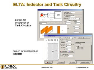 ELTA: Inductor and Tank Circuitry Screen for description of  Tank Circuitry Screen for description of  Inductor   