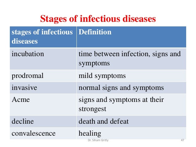 What is the prodromal stage of an infectious disease?