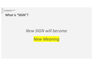 What is “SIGN”?
New SIGN will become
New Meaning
 