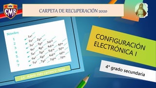 CARPETA DE RECUPERACIÓN 2020
 