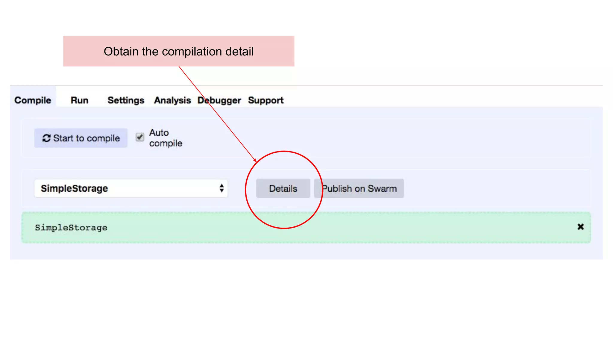 Obtain the compilation detail
 