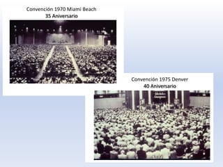 Convención 1970 Miami Beach
35 Aniversario

Convención 1975 Denver
40 Aniversario

 