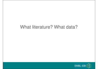 What literature? What data?

 