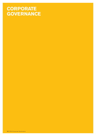 16 I 2014 Corporate Governance
CORPORATE
GOVERNANCE
16 I 2014 Corporate Governance
 