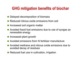 Biochar for sustainable land management and climate change mitigation ...