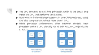 Comprehensive Overview of CPU Architecture and Operation | PPTX