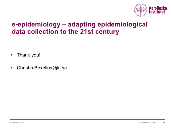 eepidemiology adapting epidemiological data collection to the 21st…
