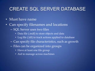 4 create database | PPTX