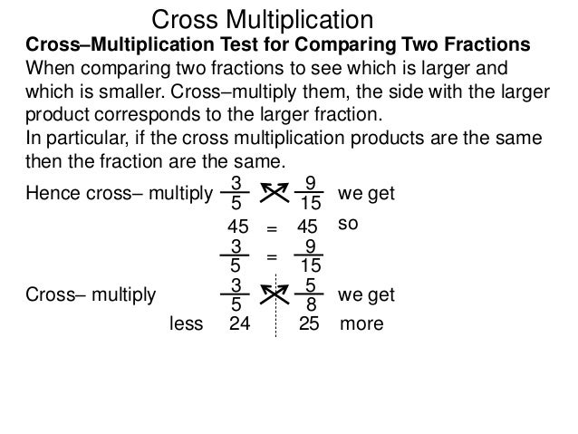 Why Do We Cross Multiply , Cross Multiplication – GGNYU