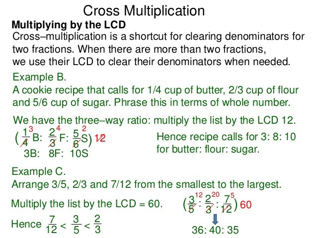 4 cross multiplication