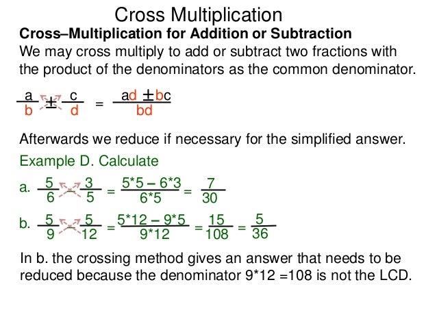 4 cross multiplication