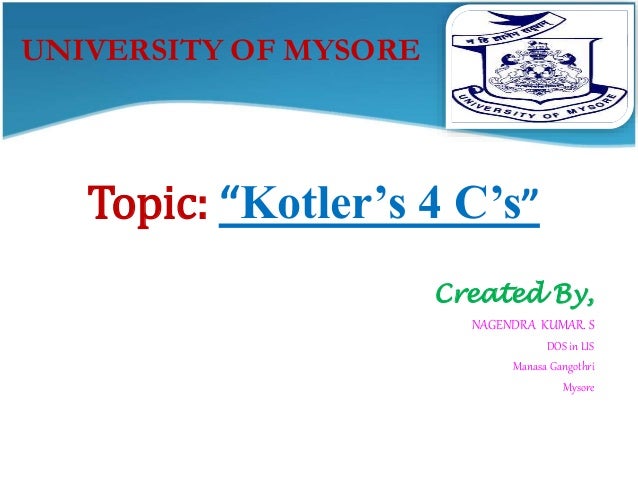 kotler 4cs 4 c s of marketing