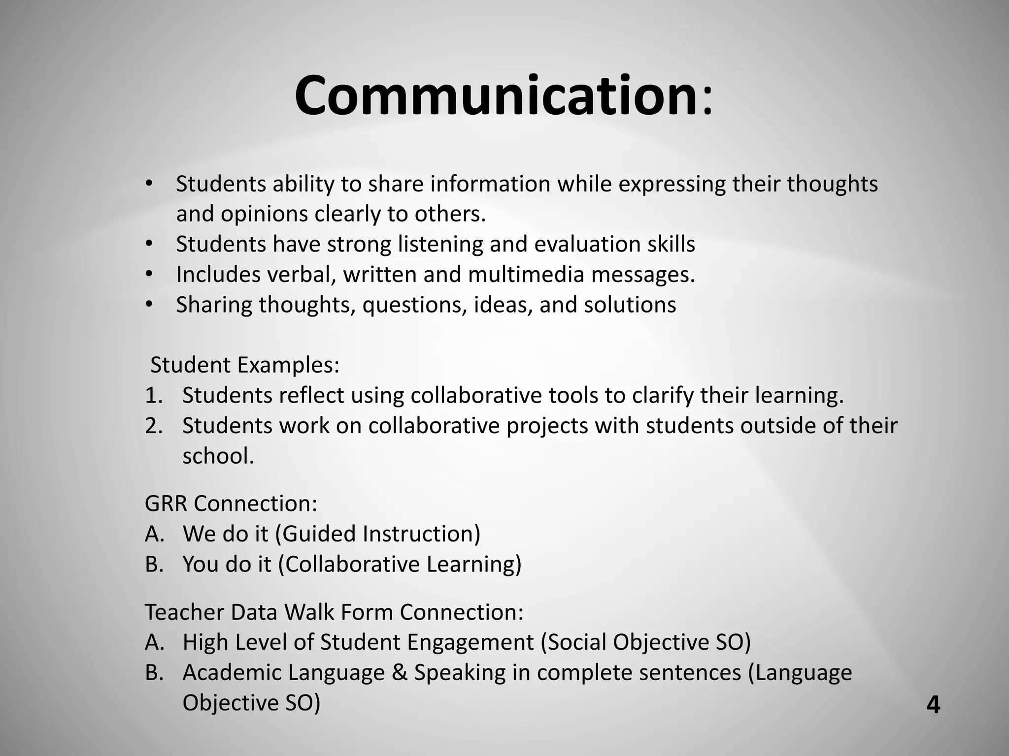 Education _ The 4 C's with GRR connection | PDF