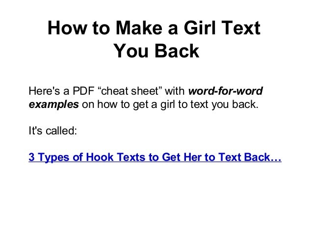 What to text back to a girl