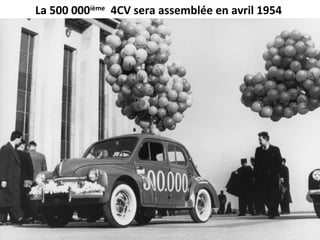 La 500 000ième
4CV sera assemblée en avril 1954
 