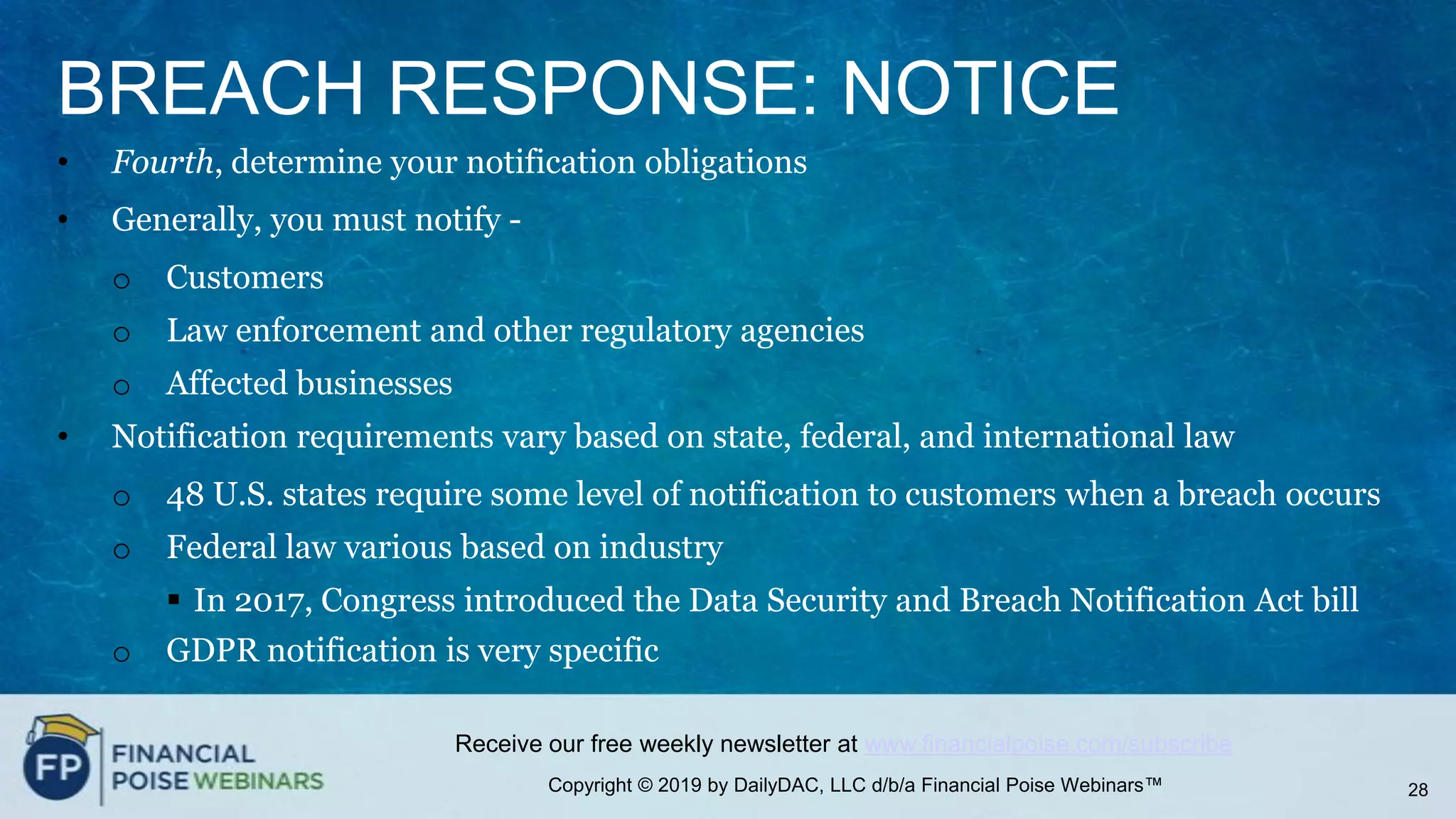 Data Breach Response: Before and After the Breach (Series ...