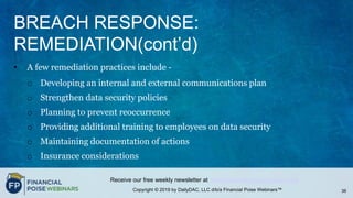Data Breach Response: Before and After the Breach (Series: Cybersecurity & Data Privacy)
