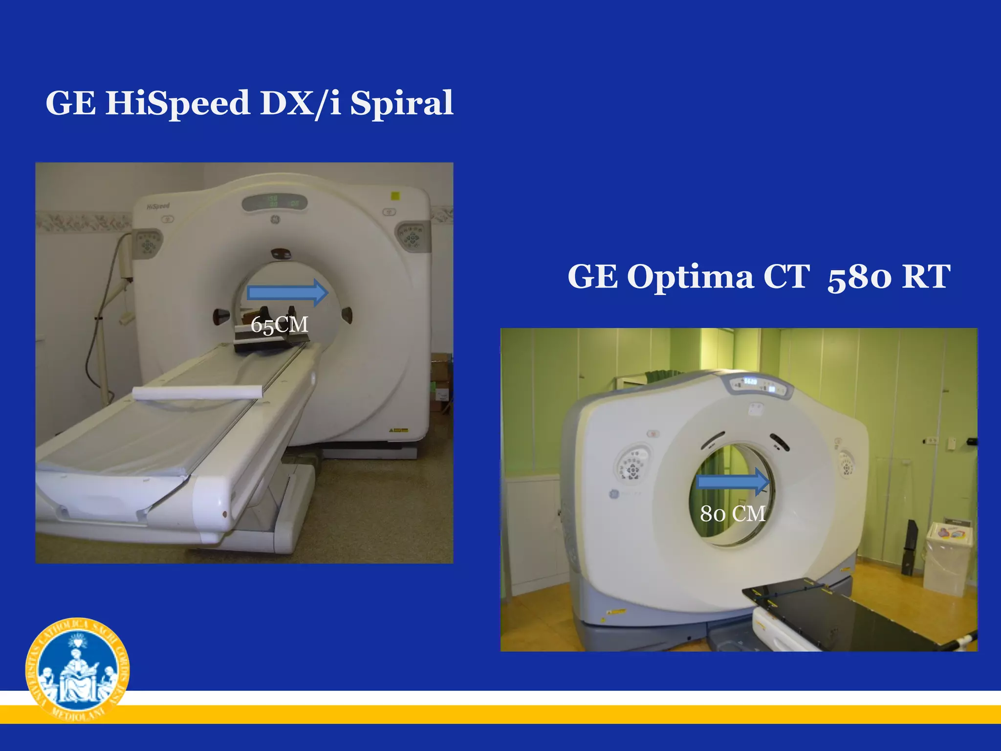 GE HiSpeed DX/i Spiral

GE Optima CT 580 RT
65CM

80 CM

 