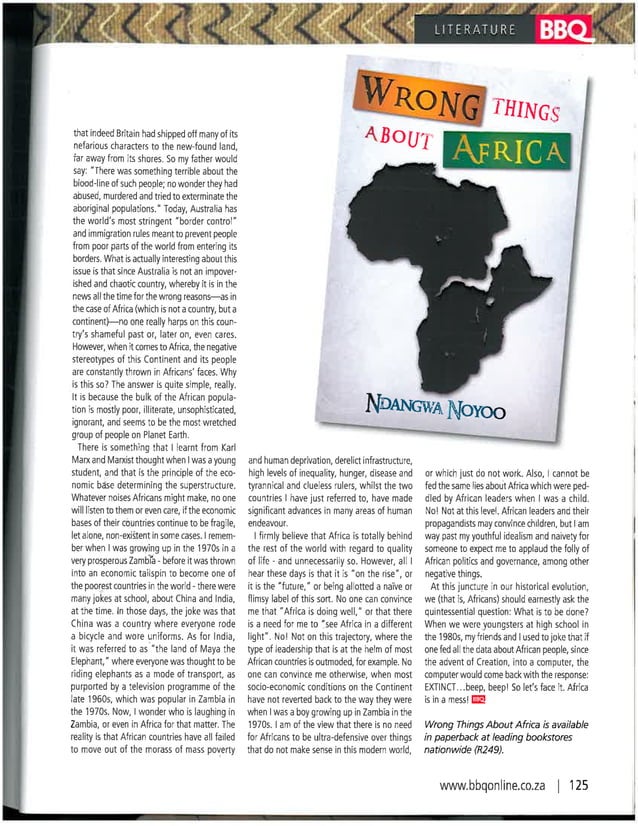 Book interview wrong things about africa pdf