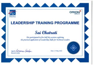 Leadership Training Cert