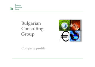 Bulgarian
Consulting
Group
Company profile
 