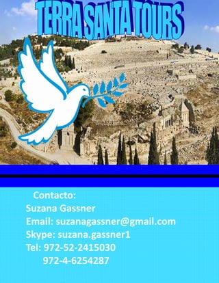 Contacto:
Suzana Gassner
Email: suzanagassner@gmail.com
Skype: suzana.gassner1
Tel: 972-52-2415030
972-4-6254287
 