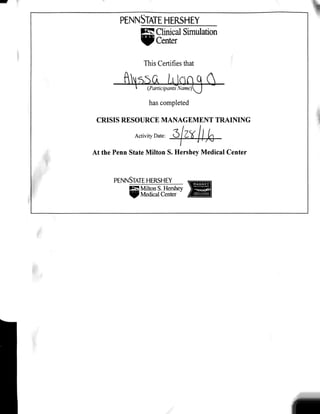 Crisis Resource Management Training