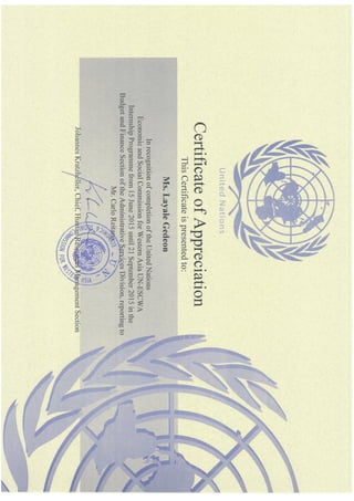 UNESCWA Certification BFS