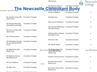 The Newcastle Consultant Body
 