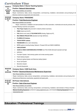 CV Engr. Asad Rasheed | DOC