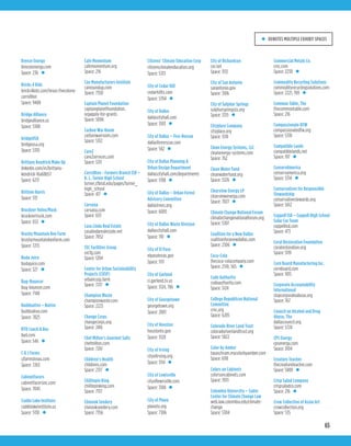 65
Breeze Energy
breezeenergy.com
Space: 236 •
Bricks 4 Kids
bricks4kidz.com/texas-thecolony-
carrollton
Space: 9400
Bridge Alliance
bridgealliance.us
Space: 5308
bridgeUSA
bridgeusa.org
Space: 5310
Brittany Kendrick Make Up
linkedin.com/in/brittany-
kendrick-16a68b57
Space: 6217
Brittnie Harris
Space: 513
Bruckner Volvo/Mack
brucknertruck.com
Space: 653 •
Brushy Mountain Bee Farm
brushymountainbeefarm.com
Space: 7213
Buda Juice
budajuice.com
Space: 327 •
Bug-Bouncer
bug-bouncer.com
Space: 7140
Buildnative – Native
buildnative.com
Space: 7025
BYD Coach & Bus
byd.com
Space: 546 •
C & J Farms
cjfarmstexas.com
Space: 7263
Cabinetfacers
cabinetfacersinc.com
Space: 7045
Caddo Lake Institute
caddolakeinstitute.us
Space: 5130 •
Cafe Momentum
cafemomentum.org
Space: 216
Can Manufacturers Institute
canroundup.com
Space: 7350
Captain Planet Foundation
captainplanetfoundation.
orgapply-for-grants
Space: 5006
Carbon War Room
carbonwarroom.com
Space: 5312
Care2
care2services.com
Space: 5311
Carrollton - Farmers Branch ISD –
R. L. Turner High School
turner.cfbisd.edu/pages/turner_
high_school
Space: 417 •
Carvana
carvana.com
Space: 633
Casa Linda Real Estate
casalindarealestate.net
Space: 7052
CEC Facilities Group
cecfg.com
Space: 1204
Center for Urban Sustainability
Projects (CUSP)
urbancusp.farm
Space: 7217 •
Champion Waste
championwaste.com
Space: 2223
Change Corps
changecorps.org
Space: 2416
Chef Milton’s Gourmet Salts
chefmilton.com
Space: 7261
Children’s Health
childrens.com
Space: 2317 •
Chilitepin King
chilitepinking.com
Space: 7137
Chinook Seedery
chinookseedery.com
Space: 7356
Citizens’ Climate Education Corp
citizensclimateeducation.org
Space: 5313
City of Cedar Hill
cedarhilltx.com
Space: 5704 •
City of Dallas
dallascityhall.com
Space: 3103 •
City of Dallas – Fire-Rescue
dallasfirerescue.com
Space: 582 •
City of Dallas Planning &
Urban Design Department
dallascityhall.com/departments
Space: 1708 •
City of Dallas – Urban Forest
Advisory Committee
dallastrees.org
Space: 6005
City of Dallas Waste Division
dallascityhall.com
Space: 701 •
City of El Paso
elpasotexas.gov
Space: 1117
City of Garland
ci.garland.tx.us
Space: 3124, 786 •
City of Georgetown
georgetown.org
Space: 2001
City of Houston
houstontx.gov
Space: 3120
City of Irving
cityofirving.org
Space: 3114 •
City of Lewisville
cityoflewisville.com
Space: 3108 •
City of Plano
planotx.org
Space: 7306
City of Richardson
cor.net
Space: 3112
City of San Antonio
sanantonio.gov
Space: 3106
City of Sulphur Springs
sulphurspringstx.org
Space: 3315 •
Cityplace Company
cityplace.org
Space: 1310
Clean Energy Systems, LLC
cleanenergy-systems.com
Space: 762
Clean Water Fund
cleanwaterfund.org
Space: 5326 •
Clearview Energy LP
clearviewenergy.com
Space: 7027 •
Climate Change National Forum
climatechangenationalforum.org
Space: 5307
Coalition for a New Dallas
coalitionforanewdallas.com
Space: 2306 •
Coca-Cola
thecoca-colacompany.com
Space: 2510, 565 •
Code Authority
codeauthority.com
Space: 5124
College Republican National
Committee
crnc.org
Space: 6205
Colorado River Land Trust
coloradoriverlandtrust.org
Space: 5822
Color by Amber
tayaschram.mycolorbyamber.com
Space: 6118
Colors on Cabinets
colorsoncabinets.com
Space: 7031
Columbia University – Sabin
Center for Climate Change Law
web.law.columbia.edu/climate-
change
Space: 5304
Commercial Metals Co.
cmc.com
Space: 2230 •
Commodity Recycling Solutions
commodityrecyclingsolutions.com
Space: 2221, 769 •
Common Table, The
thecommontable.com
Space: 216
Compassionate DFW
compassionatedfw.org
Space: 5310
Compatible Lands
compatiblelands.net
Space: 197 •
ConservAmerica
conservamerica.org
Space: 5314 •
Conservatives for Responsible
Stewardship
conservativestewards.org
Space: 5612
Coppell ISD – Coppell High School
Solar Car Team
coppellisd.com
Space: 473
Coral Restoration Foundation
coralrestoration.org
Space: 5119
Corn Board Manufacturing Inc.
cornboard.com
Space: 1015
Corporate Accountability
International
stopcorporateabuse.org
Space: 767
Council on Alcohol and Drug
Abuse, The
dallascouncil.org
Space: 5724
CPS Energy
cpsenergy.com
Space: 3104
Creature Teacher
thecreatureteacher.com
Space: 5809 •
Crisp Salad Company
crispsaladco.com
Space: 216 •
Crow Collection of Asian Art
crowcollection.org
Space: 535
• DENOTES MULTIPLE EXHIBIT SPACES
 