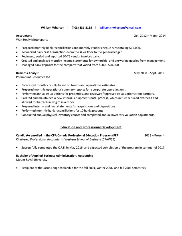 William Wharton Resume PDF William Wharton Resume PDF