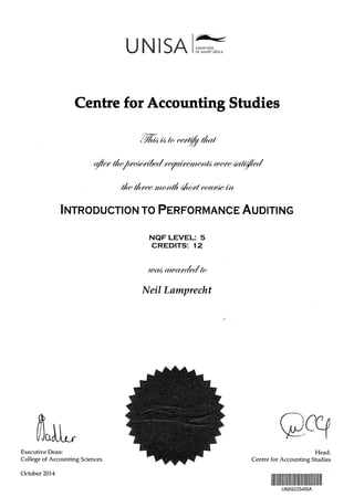 Introduction to Performance Auditing - Neil Lamprecht