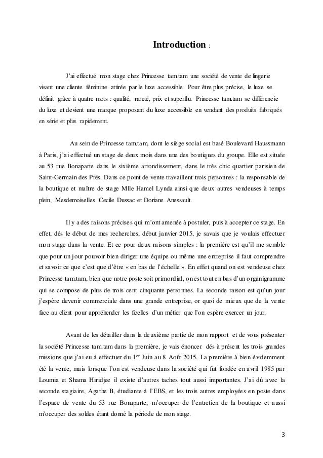 Rapport de stage