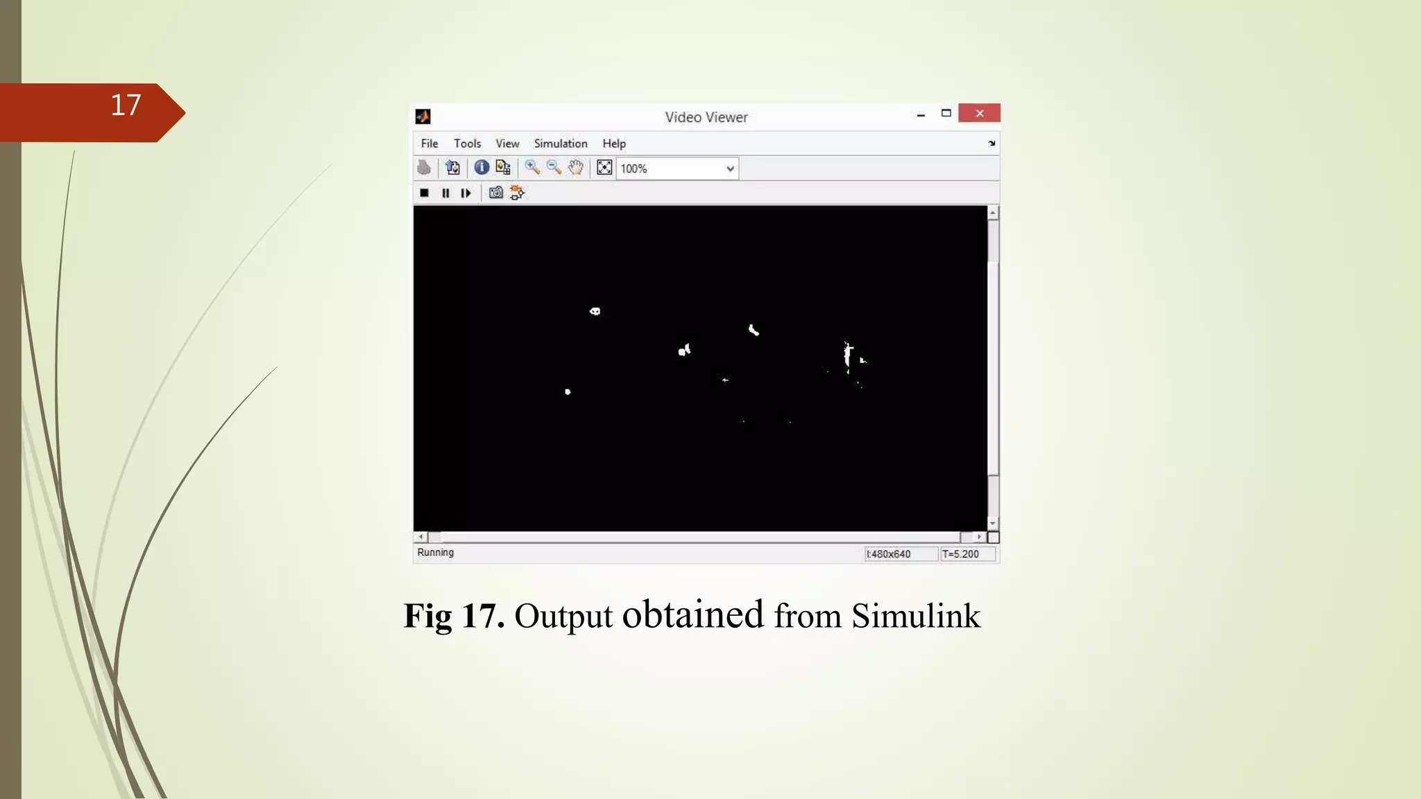 Fig 17. Output obtained from Simulink
17
 