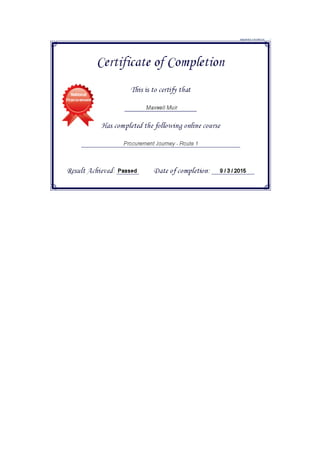 Certificate 3