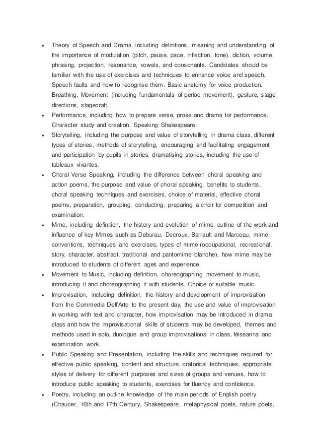 Theory of Speech and Drama