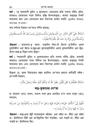 †`vÔAv Aa¨vq68
A_© : Ô†n Keievmx gywgb I gymjgvb! †Zvgv‡`i cÖwZ mvjvg ewl©Z †nŠK,
AvgivI †Zvgv‡`i mv‡_ wgwjZ nw”Q BbkvAvj−vn| Avgiv Avj−vn&i wbKU
Avgv‡`i Rb¨ Ges †Zvgv‡`i Rb¨ wbivcËv cÖv_©bv KiwQÕ (gymwjg, wgkKvZ,
nv/1764, c„t 154)|
Ab¨ eY©bvq wbæiƒc †`vÔAvI ewY©Z n‡q‡Q,
D”PviY : Avm&mvjv-gy ÔAvjv- Avn&wj` w`qv-wi wgbvj gyÔwgbxbv Iqvj
gym&wjgxbv Iqv Bqvi n:vgyj−-ûj gymZvK¡w`gxbv Iqvj gymZvwLixbv Iqv Bbœv-
Bskv-Avj−-û weKzg jvjv-wnK‚b|
A_© : ÔKeievmx gywgb I gymjgvb‡`i cÖwZ mvjvg ewl©Z †nŠK, Aek¨B
AvgivI †Zvgv‡`i mv‡_ wgwjZ ne BbkvAvj−vn| Avgiv Avj−vn&i wbKU
Avgv‡`i Rb¨ Ges †Zvgv‡`i Rb¨ wbivcËv cÖv_©bv KiwQÕ (gymwjg, wgkKvZ,
nv/1767,c„t 154)|
D‡j−L¨ †h, K¡ei whqvi‡Zi eûj cÖPwjZ †`vÔAvi cÖgv‡Y nv`xQwU hCd|
†`vÔAvwU wbæiƒc,
So-Zzdv‡bi †`vÔAv
gv Av‡qkv (ivt) e‡jb, evZvm hLb `ª“Z cÖevwnZ nÕZ ZLb ivm~j (Qvt)
ej‡Zb,
D”PviY : Avj−-û¤§v Bbœx Avm&AvjyKv LBinv- Iqv LBiv gv- dxnv Iqv LBiv
gv- DiwmjvZ wenx Iqv AvÔDhyweKv wgb kvi&winv- Iqv kvi&wi gv- dxnv Iqv
kvi&wi gv- DiwmjvZ wen|
 