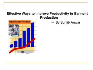 Effective Ways to Improve Productivity in Garment
Production
-- By Sunjib Anwar
 